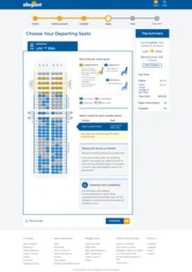 Allegiant Air Seat Selection Map